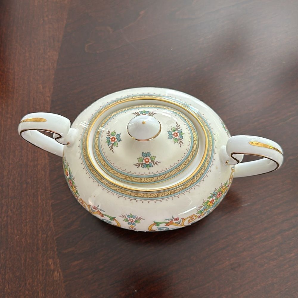 AYNSLEY Henley Lidded Sugar Bowl Sucrier - Picture 2 of 6